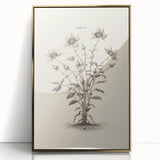 Minimalist Wall Art – Botanical Wildflower Sketch for Simple Home Decor