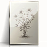 Minimalist Wall Art – Botanical Wildflower Sketch for Simple Home Decor