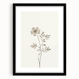 Minimalist Wall Art – Delicate Botanical Flower Sketch for Modern Decor