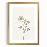 Minimalist Wall Art – Delicate Botanical Flower Sketch for Modern Decor