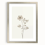 Minimalist Wall Art – Delicate Botanical Flower Sketch for Modern Decor