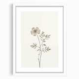Minimalist Wall Art – Delicate Botanical Flower Sketch for Modern Decor