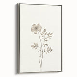 Minimalist Wall Art – Delicate Botanical Flower Sketch for Modern Decor