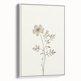 Minimalist Wall Art – Delicate Botanical Flower Sketch for Modern Decor