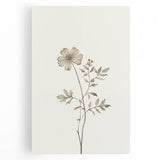 Minimalist Wall Art – Delicate Botanical Flower Sketch for Modern Decor
