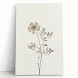 Minimalist Wall Art – Delicate Botanical Flower Sketch for Modern Decor