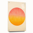 Minimalist Wall Art – Abstract Circle in Sunset Hues for Modern Decor
