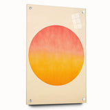Minimalist Wall Art – Abstract Circle in Sunset Hues for Modern Decor