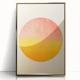 Minimalist Wall Art – Abstract Circle in Sunset Hues for Modern Decor