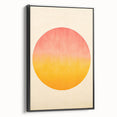 Minimalist Wall Art – Abstract Circle in Sunset Hues for Modern Decor