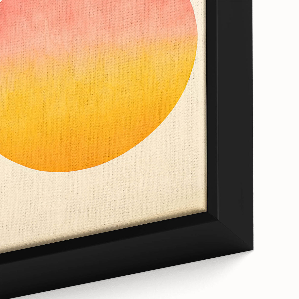 Minimalist Wall Art – Abstract Circle in Sunset Hues for Modern Decor