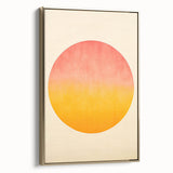 Minimalist Wall Art – Abstract Circle in Sunset Hues for Modern Decor