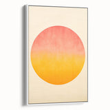 Minimalist Wall Art – Abstract Circle in Sunset Hues for Modern Decor