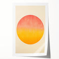 Minimalist Wall Art – Abstract Circle in Sunset Hues for Modern Decor