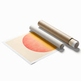 Minimalist Wall Art – Abstract Circle in Sunset Hues for Modern Decor