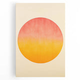 Minimalist Wall Art – Abstract Circle in Sunset Hues for Modern Decor