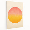 Minimalist Wall Art – Abstract Circle in Sunset Hues for Modern Decor