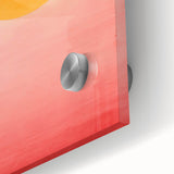 Minimalist Wall Art – Bold Sunset Circle in Pink and Orange Tones for Decor