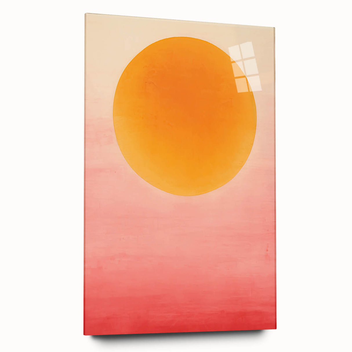 Minimalist Wall Art – Bold Sunset Circle in Pink and Orange Tones for Decor