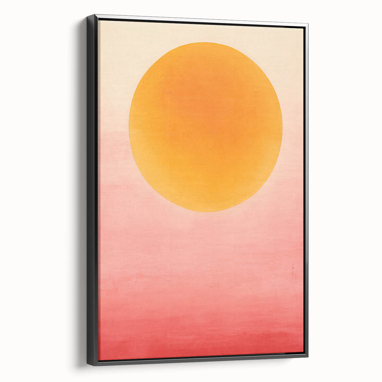 Minimalist Wall Art – Bold Sunset Circle in Pink and Orange Tones for Decor