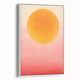 Minimalist Wall Art – Bold Sunset Circle in Pink and Orange Tones for Decor
