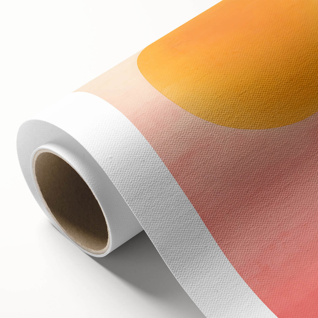 Minimalist Wall Art – Bold Sunset Circle in Pink and Orange Tones for Decor