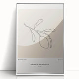 Modern Minimalist Art: Clean Line Botanical Minimalist Wall Art Print