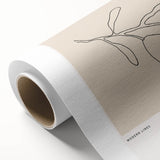 Modern Minimalist Art: Clean Line Botanical Minimalist Wall Art Print