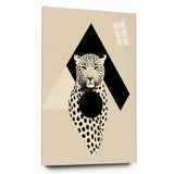 Abstract Minimalist Art: Modern Leopard Geometric Minimalist Wall Art Print