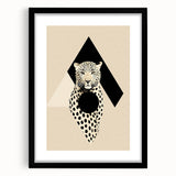 Abstract Minimalist Art: Modern Leopard Geometric Minimalist Wall Art Print
