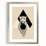 Abstract Minimalist Art: Modern Leopard Geometric Minimalist Wall Art Print