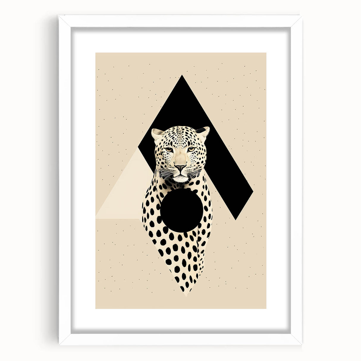Abstract Minimalist Art: Modern Leopard Geometric Minimalist Wall Art Print