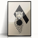 Abstract Minimalist Art: Modern Leopard Geometric Minimalist Wall Art Print