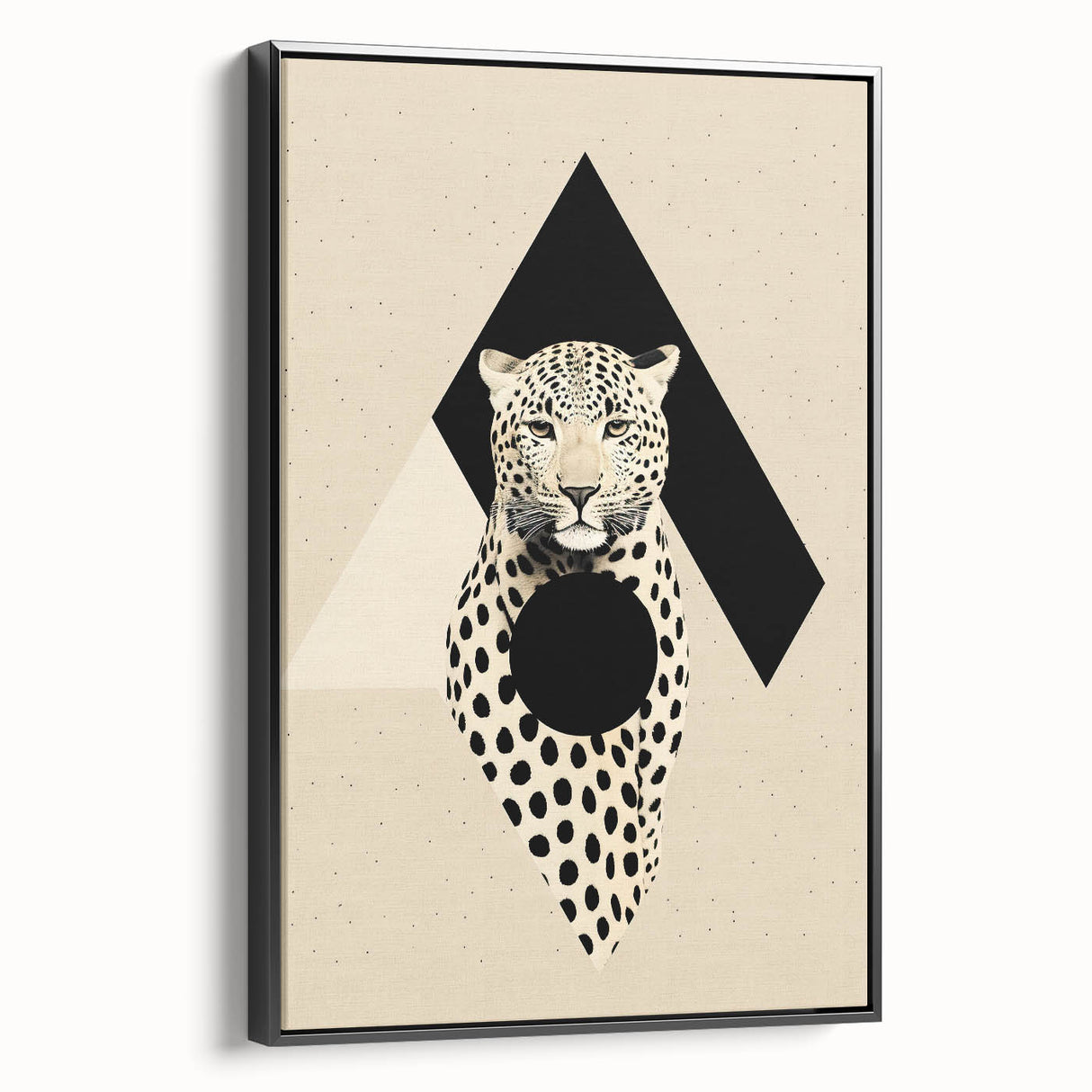 Abstract Minimalist Art: Modern Leopard Geometric Minimalist Wall Art Print