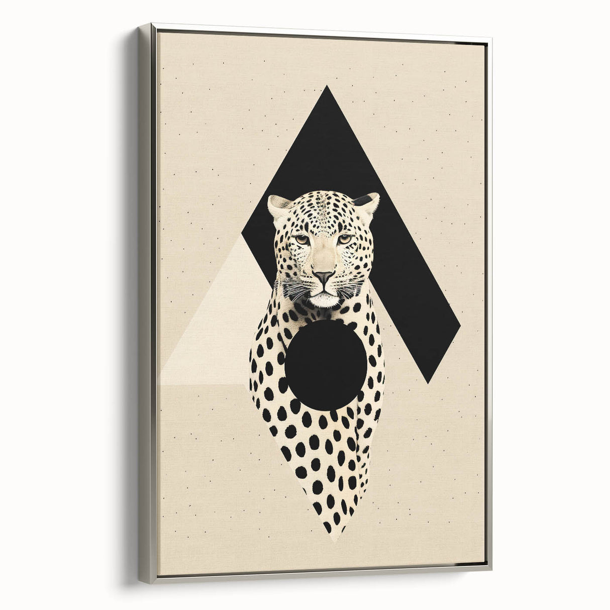 Abstract Minimalist Art: Modern Leopard Geometric Minimalist Wall Art Print