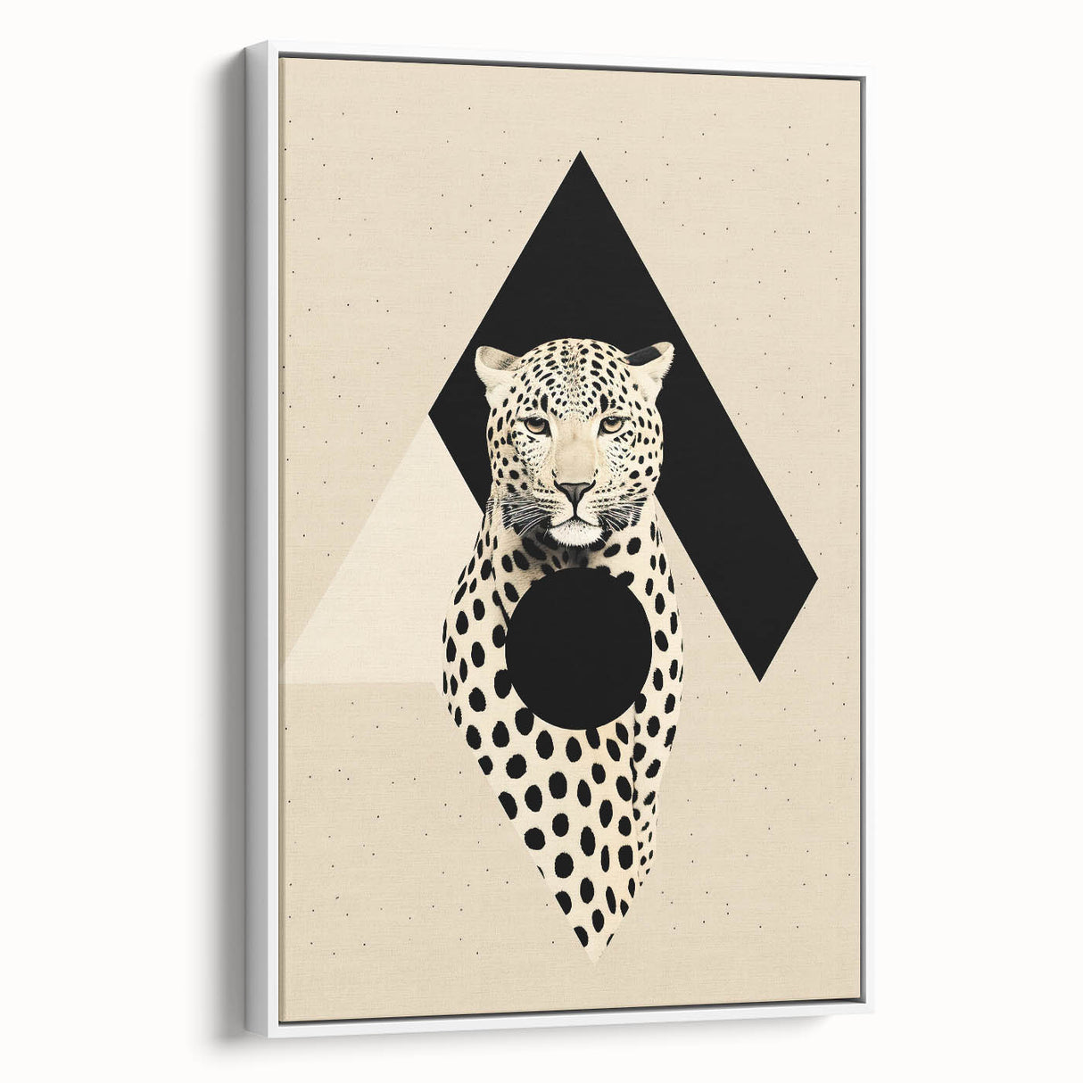 Abstract Minimalist Art: Modern Leopard Geometric Minimalist Wall Art Print