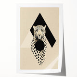 Abstract Minimalist Art: Modern Leopard Geometric Minimalist Wall Art Print