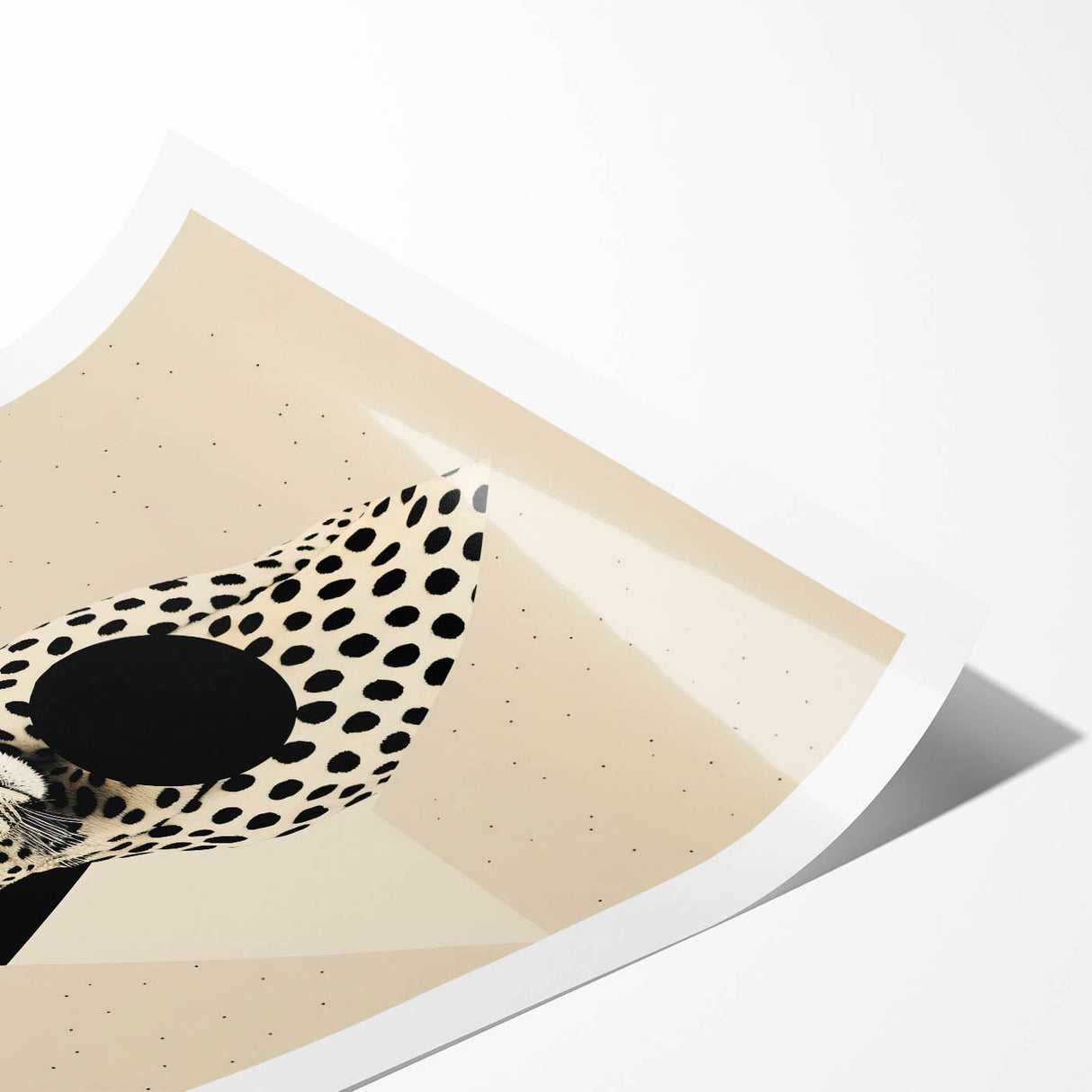 Abstract Minimalist Art: Modern Leopard Geometric Minimalist Wall Art Print