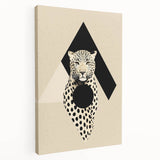 Abstract Minimalist Art: Modern Leopard Geometric Minimalist Wall Art Print