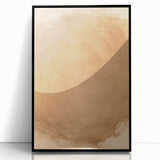 Minimalist Wall Art: Abstract Beige and Brown Minimal Art Print