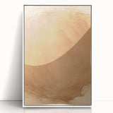 Minimalist Wall Art: Abstract Beige and Brown Minimal Art Print