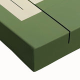 Modern Minimalist Art: Geometric Abstract Minimalist Wall Art in Green and Orange