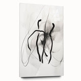 Abstract Minimalist Wall Art: Modern Black and White Line Art Print