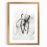 Abstract Minimalist Wall Art: Modern Black and White Line Art Print