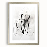 Abstract Minimalist Wall Art: Modern Black and White Line Art Print