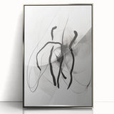 Abstract Minimalist Wall Art: Modern Black and White Line Art Print