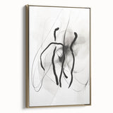 Abstract Minimalist Wall Art: Modern Black and White Line Art Print