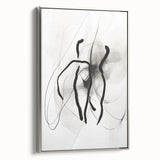 Abstract Minimalist Wall Art: Modern Black and White Line Art Print
