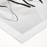 Abstract Minimalist Wall Art: Modern Black and White Line Art Print