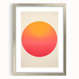Minimalist Wall Art: Vibrant Gradient Circle in Sunset Glow